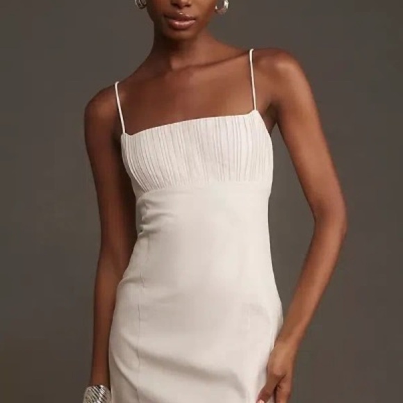 NWT Anthropologie The Ophelia Sleeveless Linen Dress  Ivory 12 - Picture 5 of 5